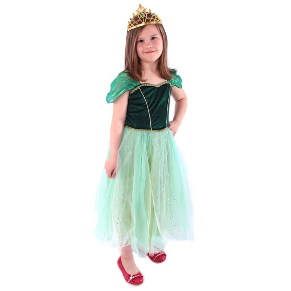 Dětský kostým princezna Anička - zelená